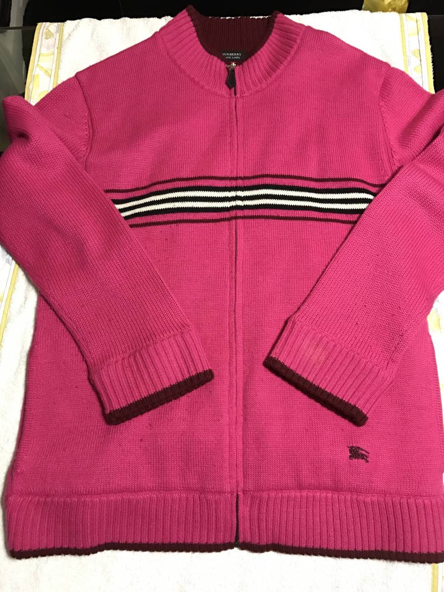  バーバリー ブラックレーベル ニット ブルゾン ピンク メンズ L 羊毛 ホースマーク刺繍(ジャケット、上着)｜売買されたオークション情報、yahooの商品情報をアーカイブ公開 - オークファン 男性用
