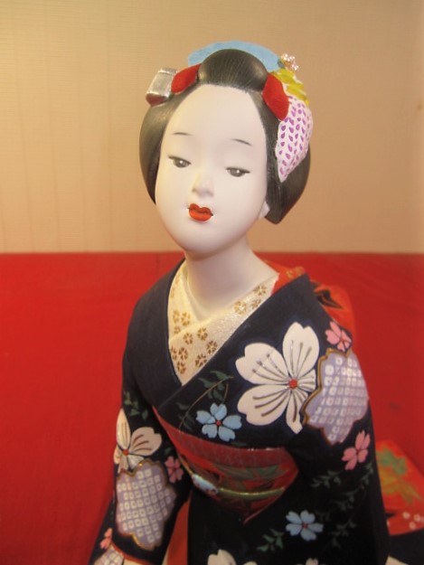 川崎幸子（伝統工芸士）作 「桜月夜」 博多人形(日本人形)｜売買された