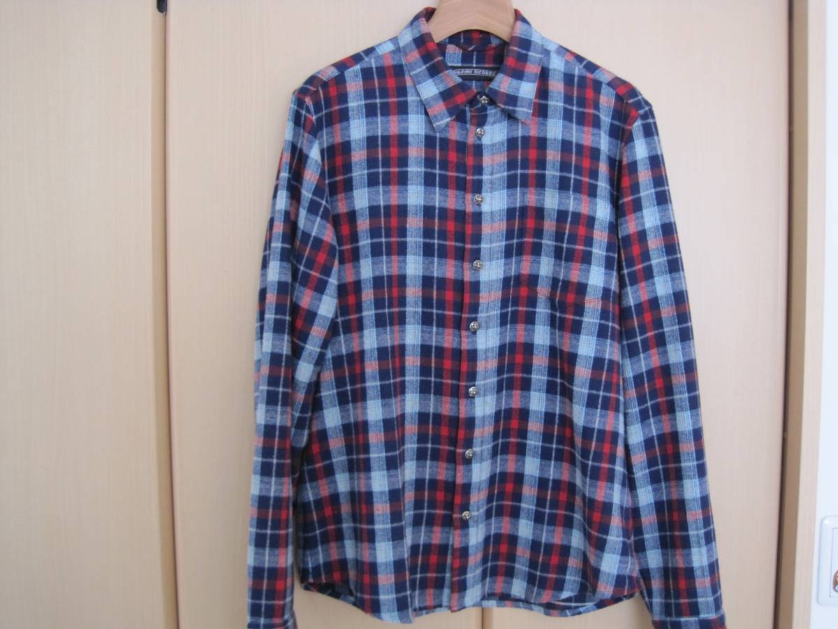 人気，定番人気 超美品！国内正規品 クロムハーツ チェックネルシャツ 