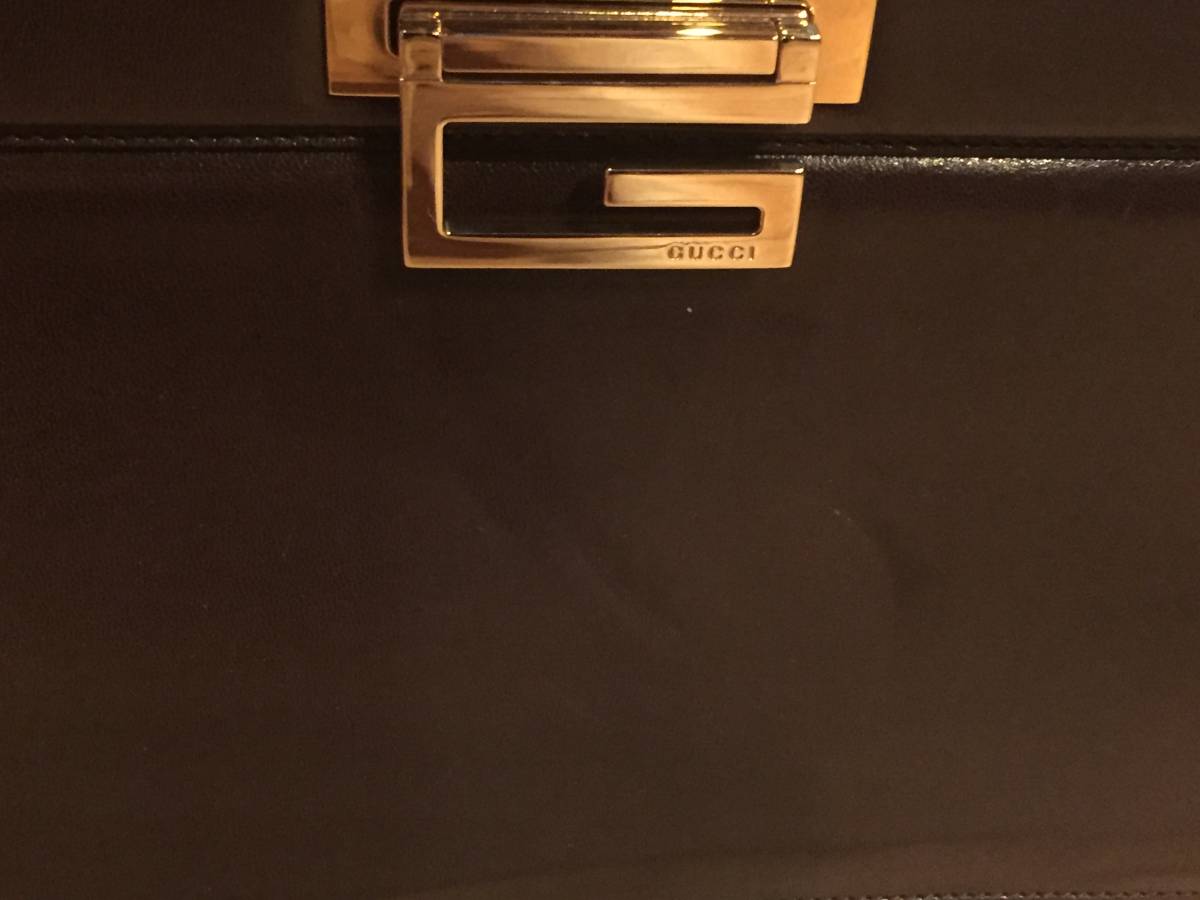 GUCCI グッチ ハンドバッグ 本革レザー　中古　茶色　