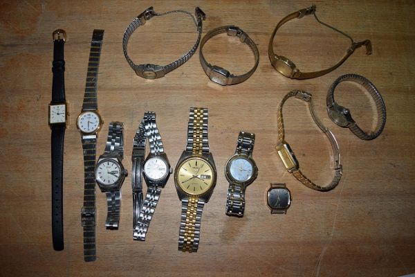 60/1B31☆SEIKO 腕時計 ジャンク 12点セット 21石 7009-3110 SOLAR 他 