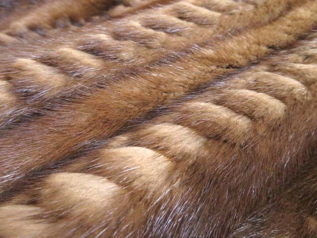 毛並み極美品▽MINK ミンク 本毛皮 デザインコート ボンボン・ストーン