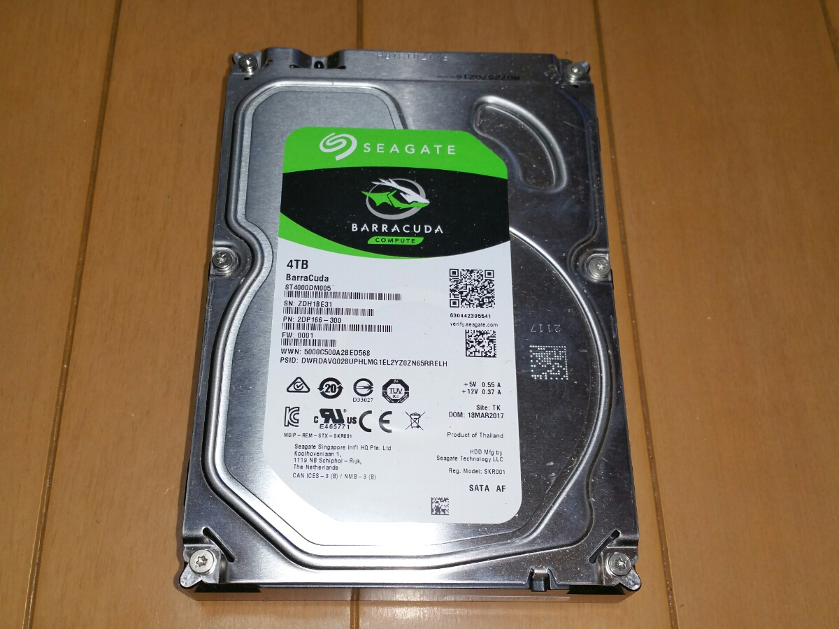 ST4000DM005 Seagate 4TB 3.5インチ SATA | 内蔵ハードディスク 