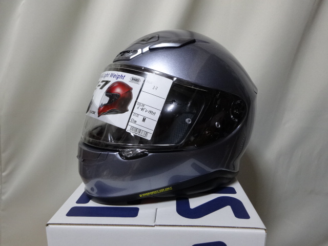 バイク SHOEI Z-7 パールグレーメタリック サイズM 箱付き