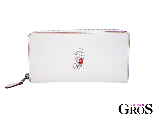 1円～】COACH×Disney コーチ ディズニーコラボ ラウンドファスナー 長 