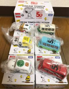 スヌーピー 日本上陸 50周年記念 ドリームトミカ コレクション 6台