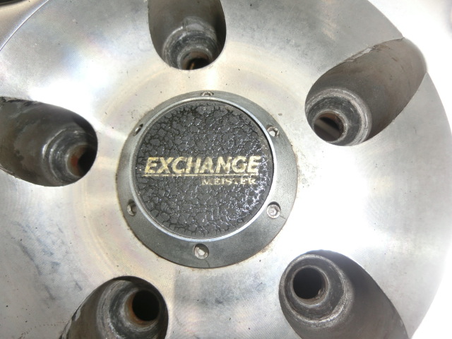 511563★E51/エルグランド【EXCHANGE】18×7.5J オフセット+40★5H PCD 114.3★18インチアルミ 1台分★235/50R18 タイヤ付