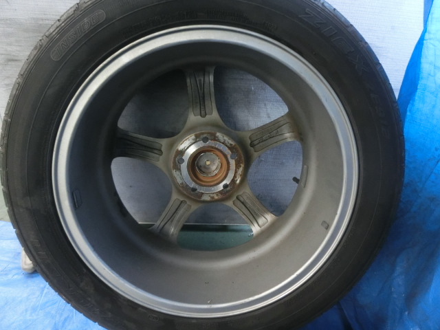 511563★E51/エルグランド【EXCHANGE】18×7.5J オフセット+40★5H PCD 114.3★18インチアルミ 1台分★235/50R18 タイヤ付
