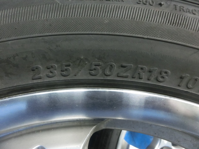 511563★E51/エルグランド【EXCHANGE】18×7.5J オフセット+40★5H PCD 114.3★18インチアルミ 1台分★235/50R18 タイヤ付