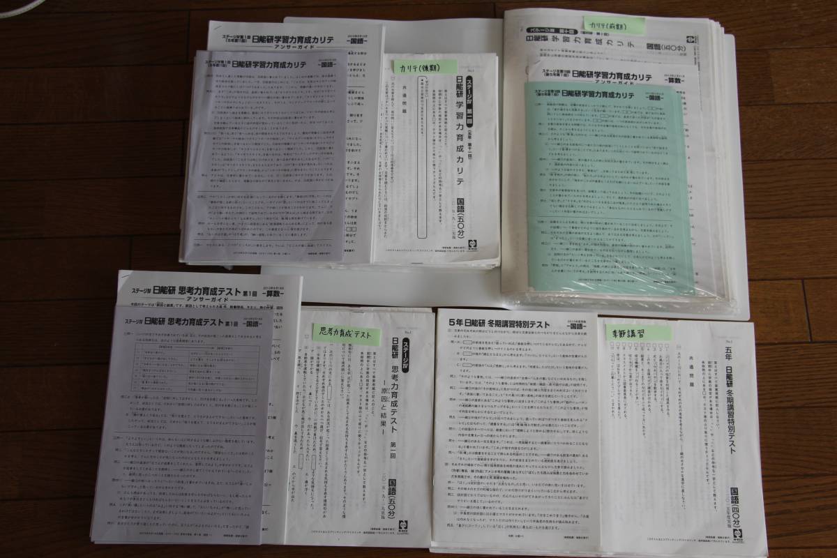日能研 2021年度 小5 学習力育成テスト➕講習特別テスト 日能研 5年