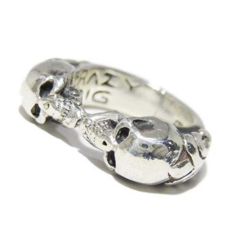 CRAZY PIG DESIGNS クレイジーピッグ リング 2 スカル チューダー #586 
