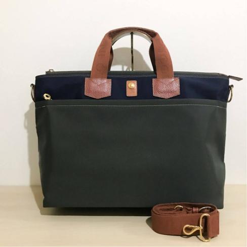 美品＊PELLE BORSA ペレボルサ 2way ショルダーバッグ ナイロン