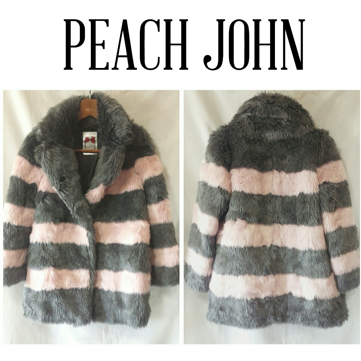 94 ◇PEACH JOHN ピーチジョン ボリューミー フェイクファー コート 