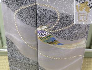 大島明（着物｜和服）：レディースファッションの通販 卸問屋本決算SALE染織デザイナー 大島明 【京かんざし】3911★大島明 染織デザイナー　訪問着　孔雀 新古品しつけ付き　未着用★即決送料無料