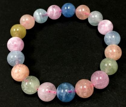 希少】5Aマルチモルガナイト10mmブレス 最高グレード 一円～ 限定1点