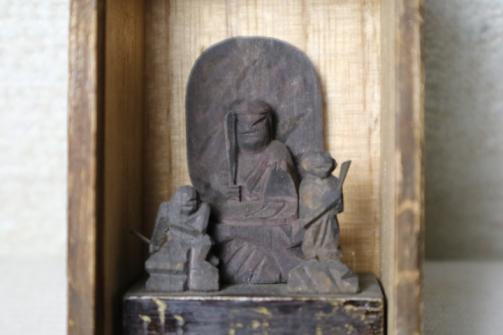木彫 不動明王 坐像 三尊像 検仏教美術仏像脇侍童子天部如来