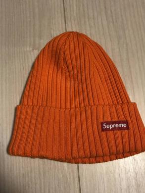 新品未使用】 18ss Supreme Overdyed Ribbed Beanie オレンジ Washed