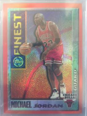 Michael JORDAN 1995/96 topps finest orange bordered TEST refractor