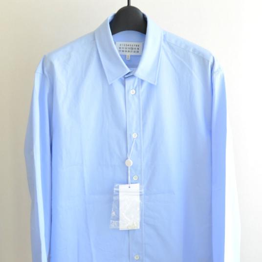新品 マルタンマルジェラ 14 シャツ サックスブルー size 41 Maison