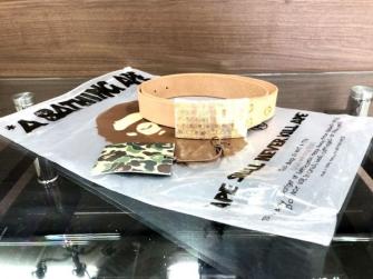  XC 正規品 A BATHING APE エイプ BAPEロゴバックル レザーベルト 茶系 品(その他)｜売買されたオークション情報、yahooの商品情報をアーカイブ公開 - オークファン 男性用