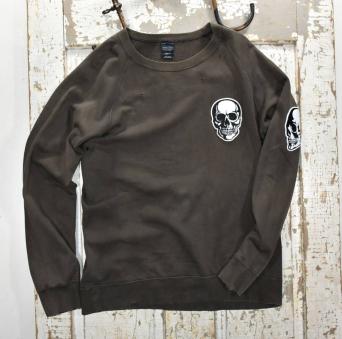 【本物保証，新作登場】 NUMBER N INE ナンバーナイン スウェット トレーナー ロング Tシャツ 2 チャコールグレー 穴あき/ダメージ加工 ドクロ コットン 日本製(長袖Tシャツ)｜売買されたオークション情報、yahooの商品情 男性用