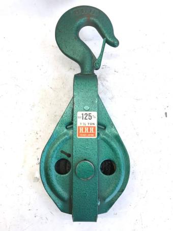 スリーエイチ H.H.H.社 スナッチフック フック付き滑車 125mm 1.5トン 