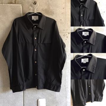 美品 YAECA STUDY 60/40 クロス Coach Jacket size medium BLACK SHIPS 