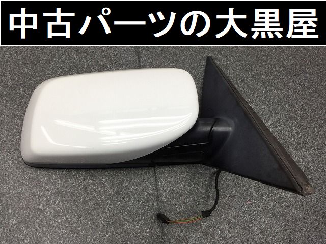 BM017 E61 NH48 550i ツーリング Mスポーツ 右 ドアミラー ◆電格/ウェルカムランプ付 ◆300 アルペンホワイト ★程度まあまあ ○★即決★