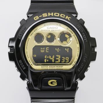 CASIO G-SHOCK DW-6900CB-1JF 3230 SHOCK RESIST Crazy Colors デジタル ブラック 黒 ゴールド 金 クオーツ メンズ 使用感少ない 中古