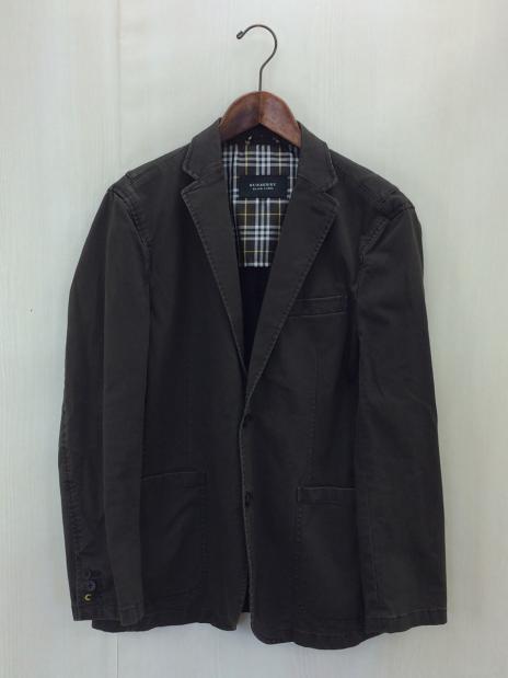 BURBERRY BLACK LABEL◆テーラードジャケット/M/コットン/BRW/無地