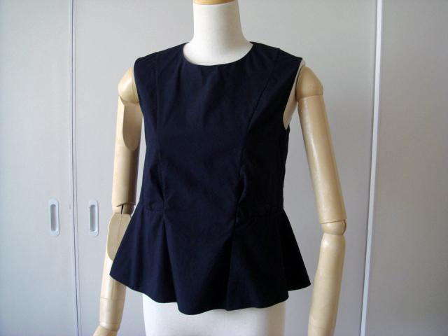マルニ MARNI ノースリーブブラウス トップス コットン 黒 36サイズ 