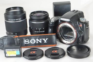 C21☆良品☆ソニー Sony α33 純正ダブルズームセット Wレンズ SLT-A33 
