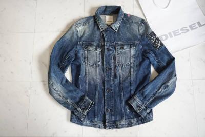 品質保証，定番人気 正規品 DIESEL ディーゼル インディゴ ペンキ スタッズ デニム ストレッチ ジャケット Gジャン サイズM モデル イタリア(長袖シャツ)｜売買されたオークション情報、yahooの商品情報をアーカイ 男性用
