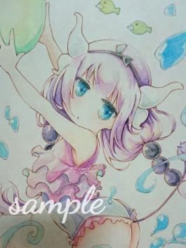 カンナ カンナカムイ 小林さんちのメイドラゴン アナログ 手描き