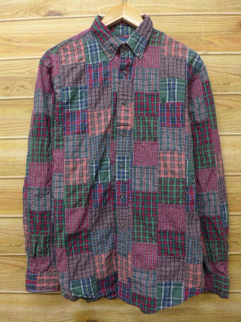 得価，正規品 L 古着 長袖 シャツ 90年代 ラルフローレン パッチワーク 赤他 レッド チェック spe メンズ トップス(Lサイズ)｜売買されたオークション情報、yahooの商品情報をアーカイブ公開 - オークファン 男性用