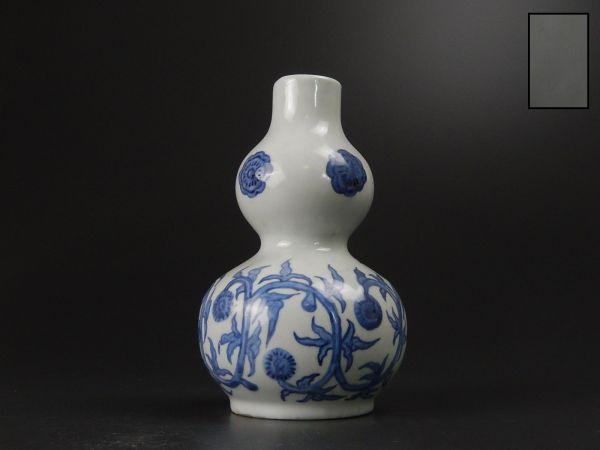 中国美術　明時代　花入　送料込み 中国美術 古美術 染付 中国 花瓶 花入 宣徳年製銘 明