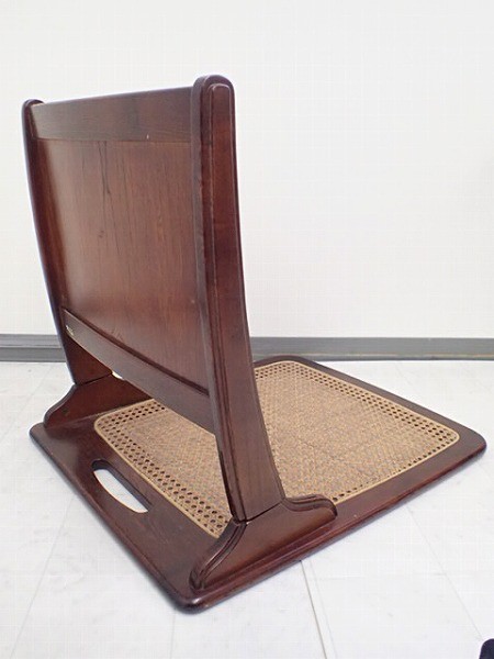 181gi 101o カリモク 折りたたみ座椅子 籐座面 木製 和モダン 品 カリモク家具 売買されたオークション情報 Yahooの商品情報をアーカイブ公開 オークファン Aucfan Com