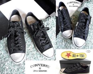 HOT，限定セール 同様 日本未入荷 限定 コラボ オールレザー CONVERSE &times; John Varvatos レア コンバース 牛革 ジップ スニーカー 黒 モード(29.5cm)｜売買されたオークション情報、yahooの商品情報をアーカイブ公開 29.5cm