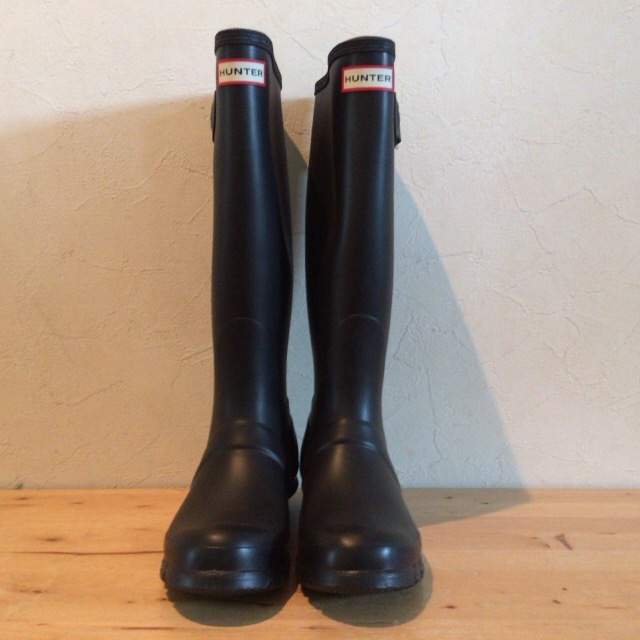 限定1☆新品箱付き ハンター/HUNTER WOMENS ORG TALL レインブーツ 黒/BLK 24cm/UK5/US7/EU38☆長靴ロングブーツ梅雨送迎国内購入女性