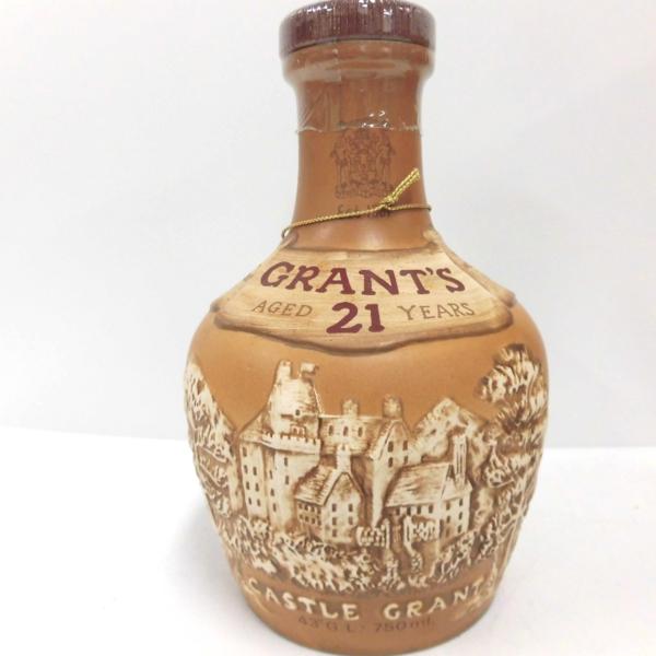 21年 グランツ 750ml 陶器ボトル GRANTS - ウイスキー 43% 未開栓