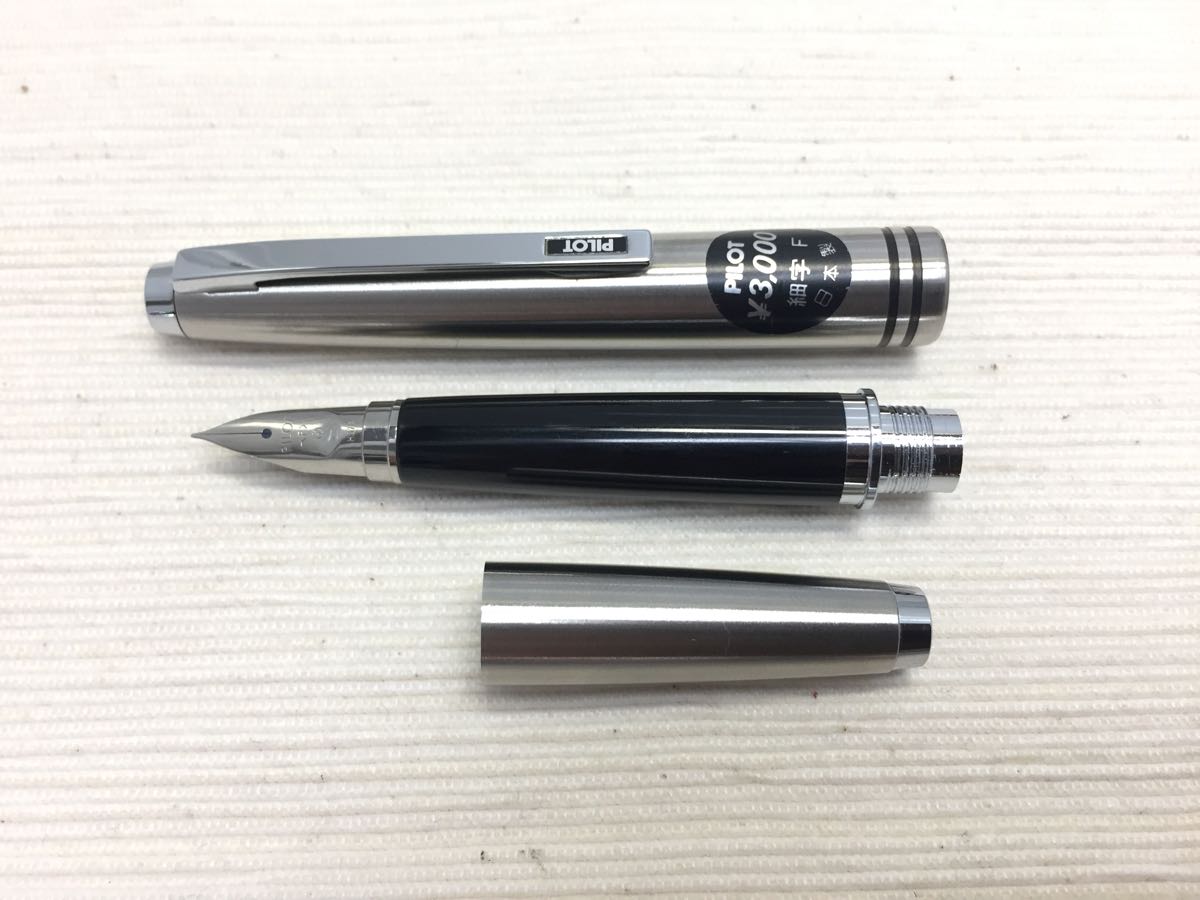 パイロット ミュー 万年筆 PILOT シルバー ステンレス ショート軸 廃番