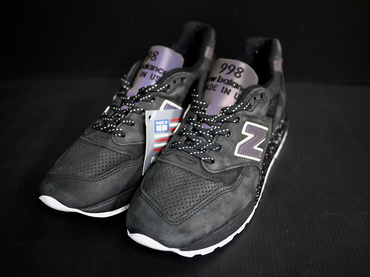 新品☆限定品【US10 D】NEW BALANCE M998ABK BLACK USA製 ニューバランス ヌバック ブラック 黒 28cm/99613001400