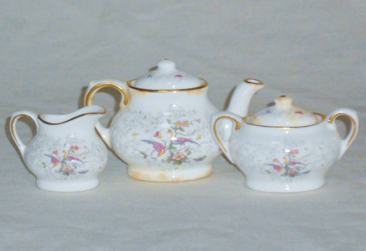 COALPORT コールポート TULIP TREE ミニチュア茶器3点セット 箱付 