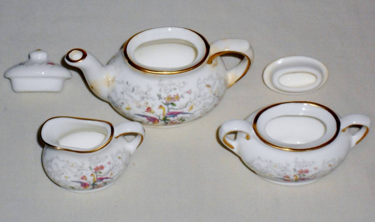 COALPORT コールポート TULIP TREE ミニチュア茶器3点セット 箱付 