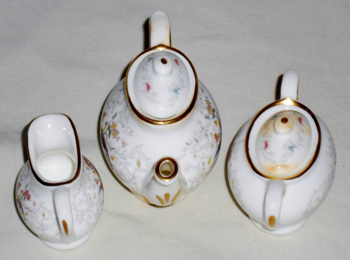 COALPORT コールポート TULIP TREE ミニチュア茶器3点セット 箱付 