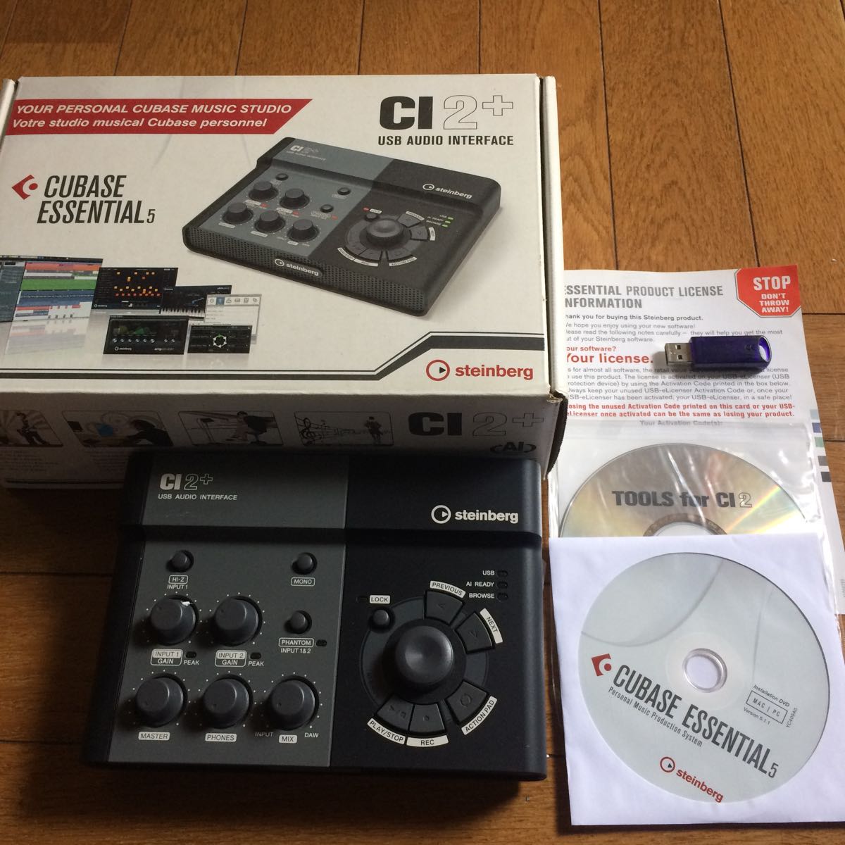 Steinberg CI2+ USB オーディオインターフェース CUBASE ESSENTIAL5 e-Licenser(オーディオ ...