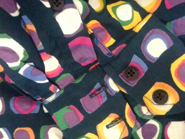 デシグアル Desigual トップス 長袖シャツ サイズS ネイビー×白×マルチ 