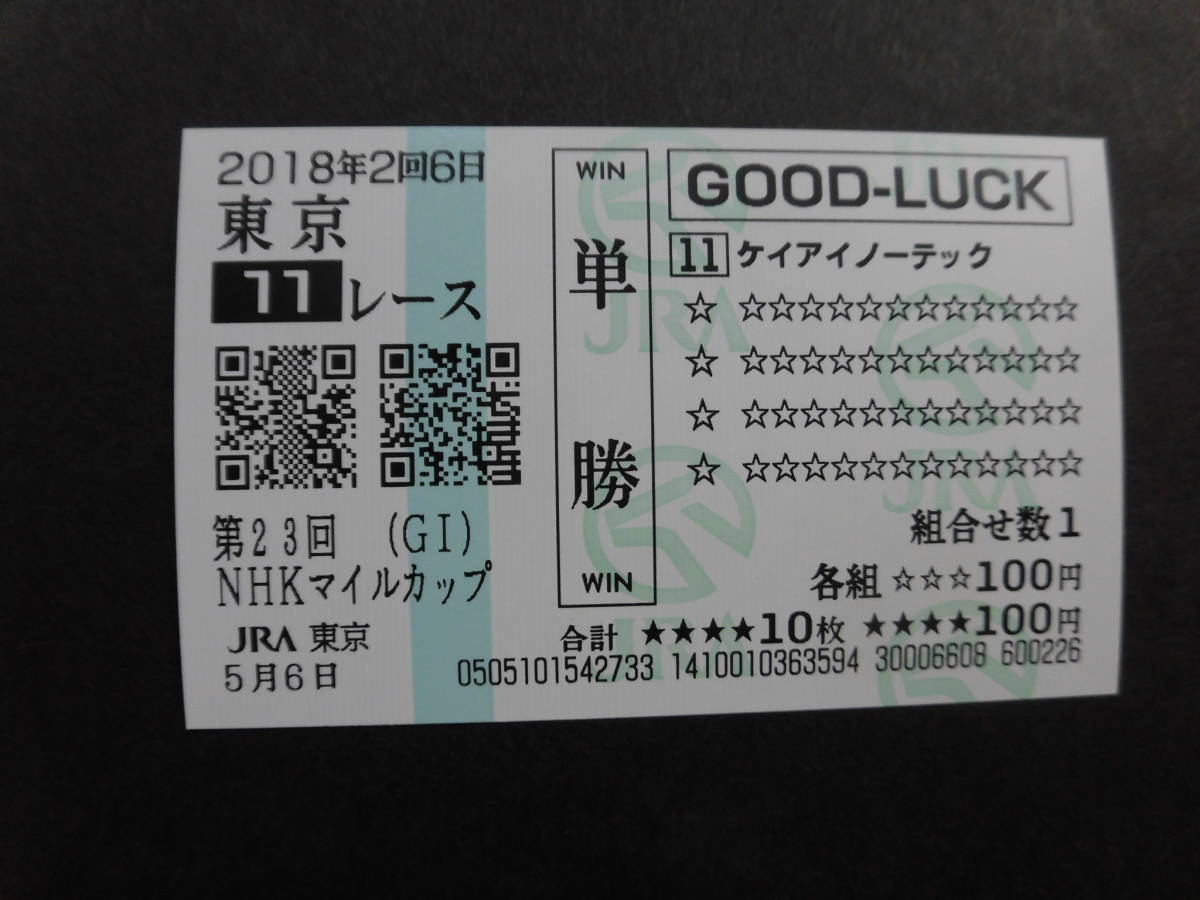 U-GM9『現地的中クイックピック単勝馬券・ケイアイノーテック 