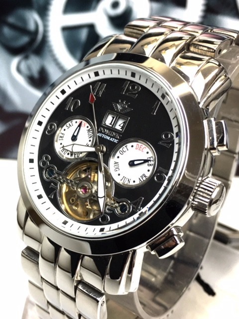 DOMINIC自動巻き 時計 2点セット 新品 DOMINIC ドミニク 機械式 腕時計 アナログ 時計 エッチなからくり