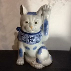 ◇招き猫◇染付◇九谷焼◇古陶磁◇時代◇陶印有◇ 九谷焼 【公式通販】